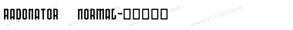 Radonator  Normal字体转换